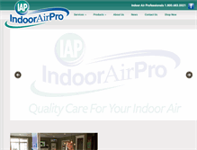 Tablet Screenshot of indoorairpro.com